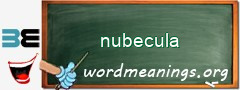 WordMeaning blackboard for nubecula